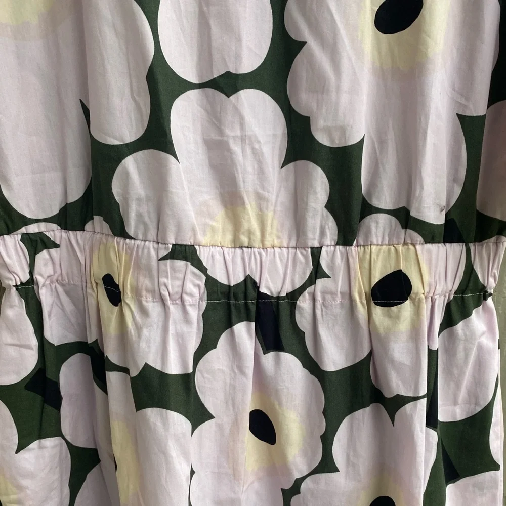 Marimekko Siloinen Pieni Unikko 2 Midi Dress Large NWOT Poppy - Picture 10 of 15
